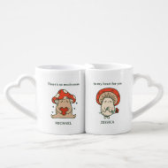 Mushroom Pun Cute Couple Funny Valentine's Day Coffee Mug Set