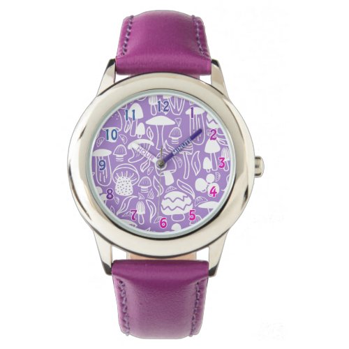 Mushroom Purple Girl  Watch