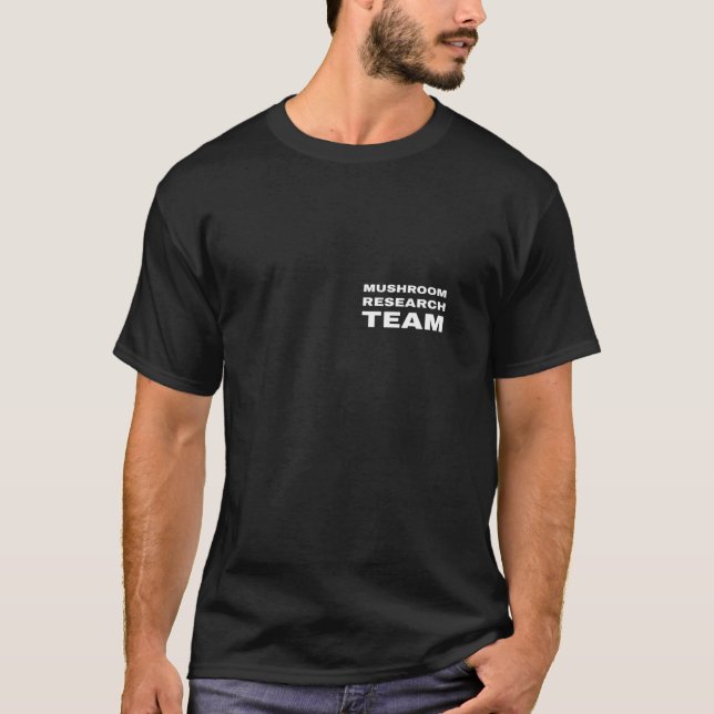 Mushroom Research Team Funny Morel Hunter Mycologi T-Shirt (Front)
