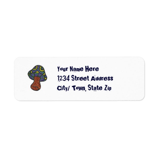 mushroom return address labels (Front)