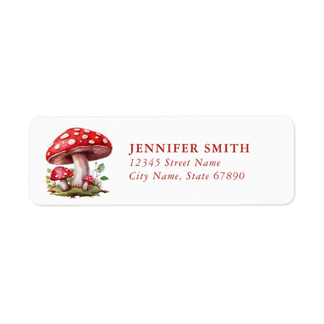 Mushroom Return Address Labels (Front)