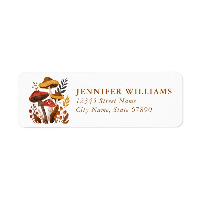 Mushroom Return Address Labels (Front)
