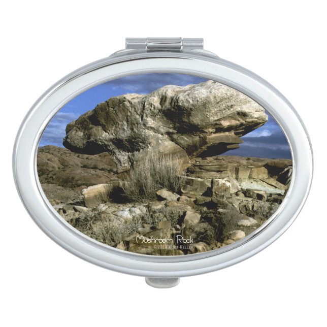 Mushroom Rock Makeup Mirror (Front)