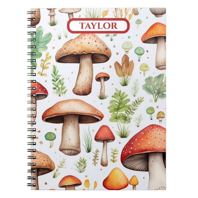 Mushroom Rustic Forest Notebook (Front)