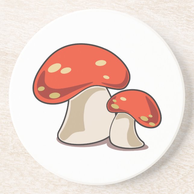 Mushroom Sandstone Coaster (Front)