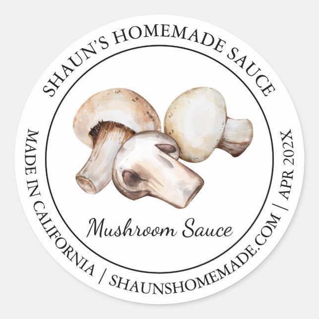 Mushroom Sauce Modern label (Front)
