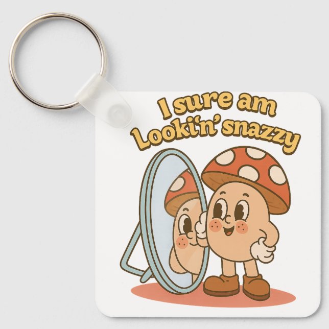 Mushroom Self-Love Keychain (Front)