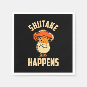 Mushroom Shiitake Happens Napkins