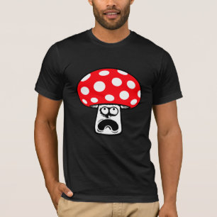 Mushroom Shocked Surprised Face Funny Scream T-Shirt