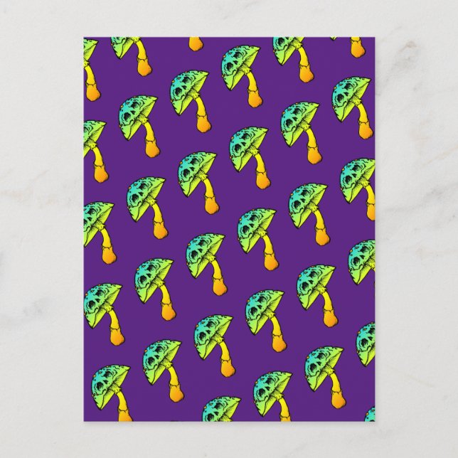 mushroom skull greeting card (Front)