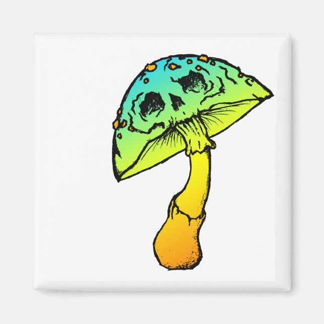 mushroom skull magnet (Front)