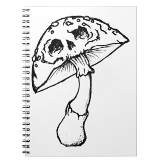 mushroom skull notebook