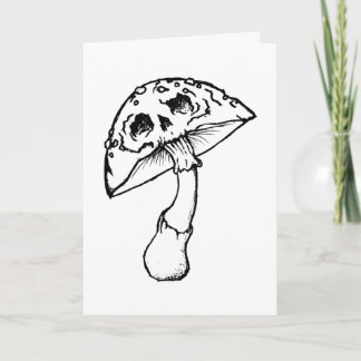 mushroom skull notebook card