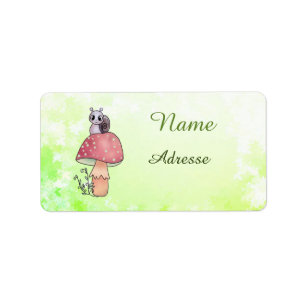 mushroom snail, label