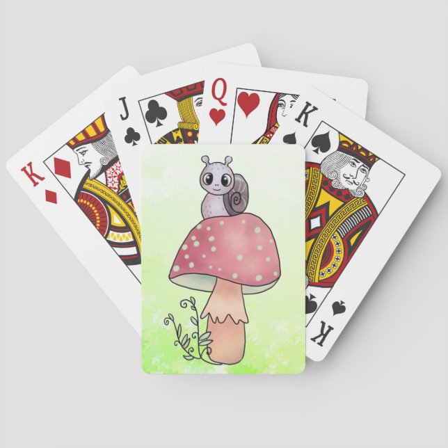 mushroom snail poker cards (Back)