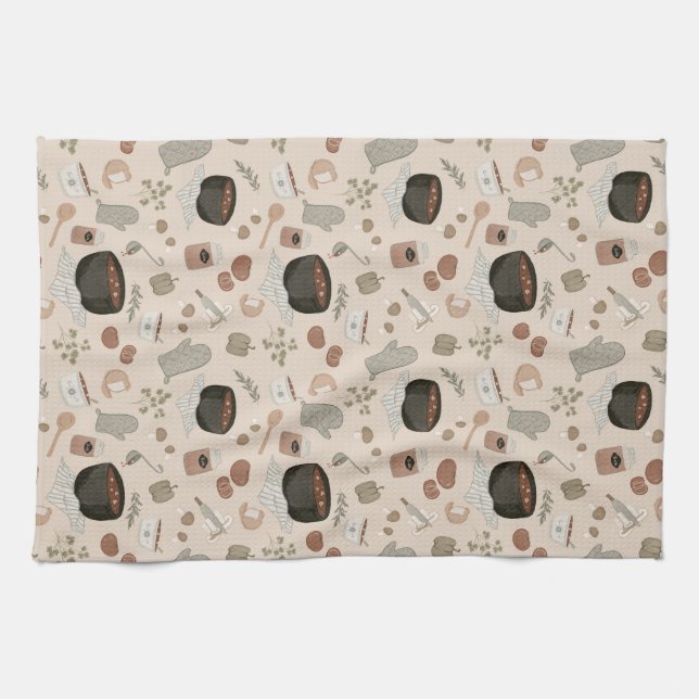 Mushroom Stew Kitchen Towel (Horizontal)