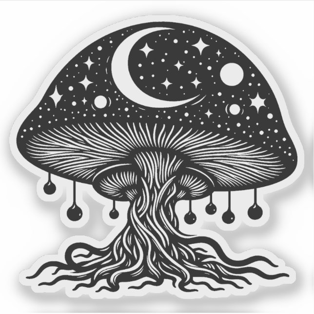  Mushroom  Sticker (Front)