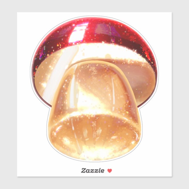 Mushroom sticker red modern  (Sheet)