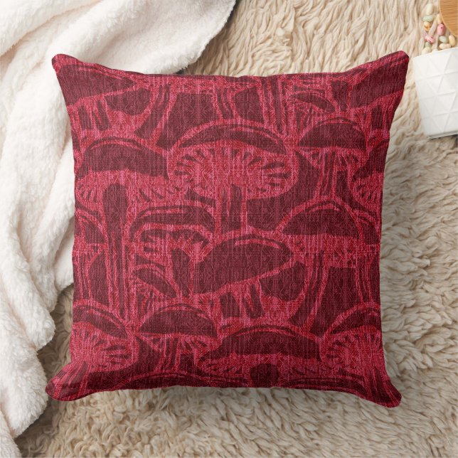 Mushroom story pattern throw pillow (Blanket)