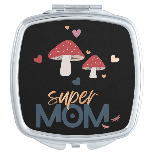 Mushroom Super MOM Compact Mirror (Front)