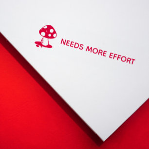 Mushroom Toadstool Big Needs More Effort Self-inking Stamp