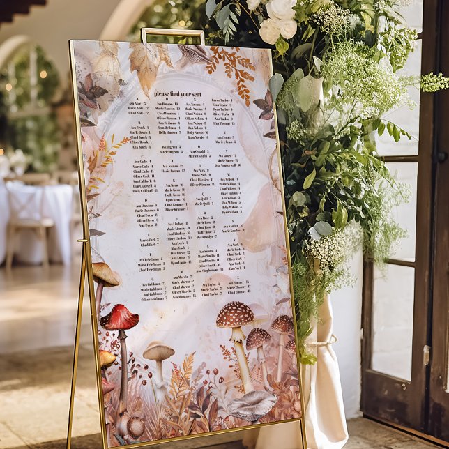 Mushroom Toadstool Enchanted Forest Wedding Foam Board (Creator Uploaded)
