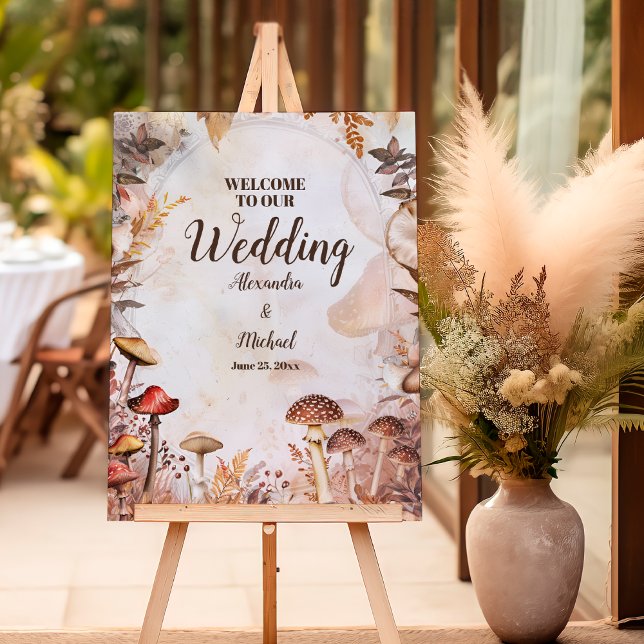 Mushroom Toadstool Enchanted Forest Wedding Foam Board (Creator Uploaded)