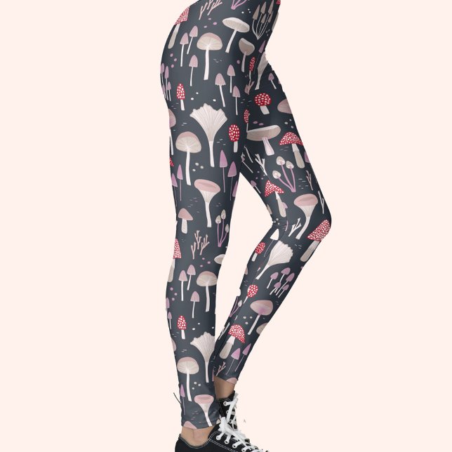 Mushroom Toadstool Fungi Leggings (Mushroom toadstool and fungi leggings)