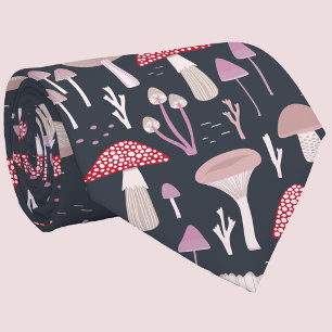 Mushroom Toadstool Fungi Neck Tie