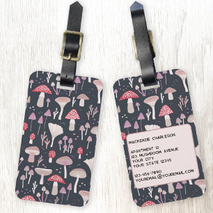 Mushroom Toadstool Fungi Personalized Luggage Tag