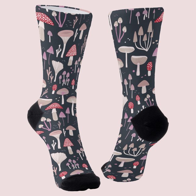 Mushroom Toadstool Fungi Socks (Mushroom toadstool and fungi socks)