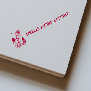 Mushroom Toadstool Needs More Effort Pocket Stamp