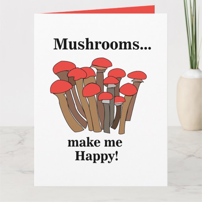 Mushroom Toadstool Red Mushrooms  Card (Front)
