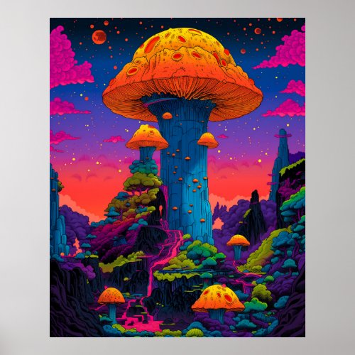 Mushroom Town Poster