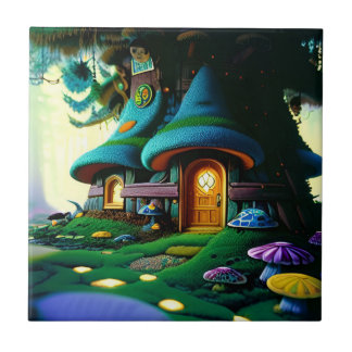 Mushroom/Treehouse Ceramic Tile