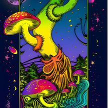 mushroom trippy colors psychedelic