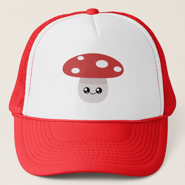 Mushroom Trucker Hat (Front)