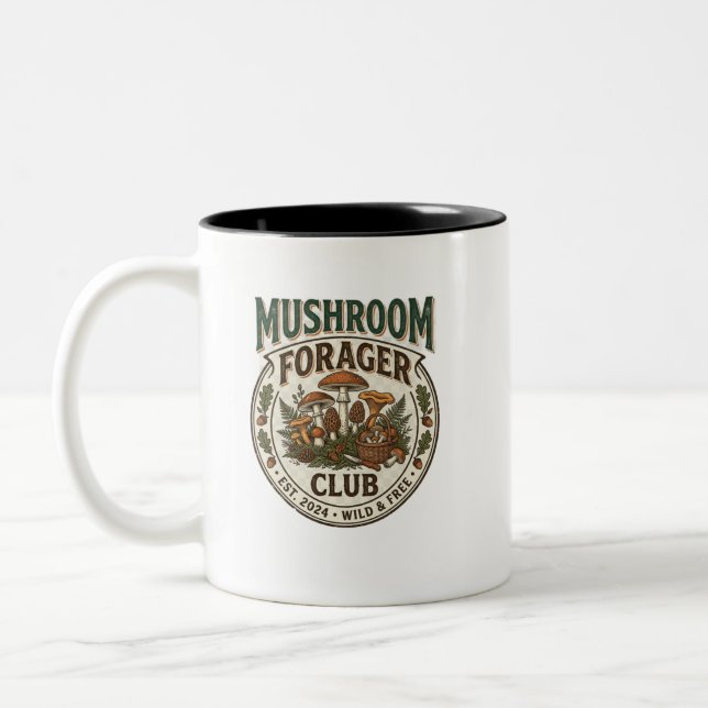 Mushroom Two-Tone Coffee Mug (Left)