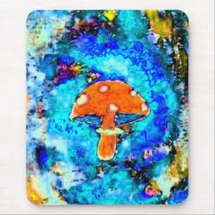 Mushroom  Tye Dyed Mouse Pad