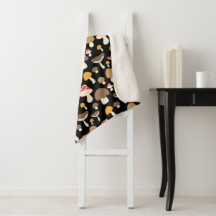 Mushroom Types Fungi Foraging Mycology Mycologist Sherpa Blanket