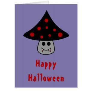 Mushroom Vampire Big Halloween Card