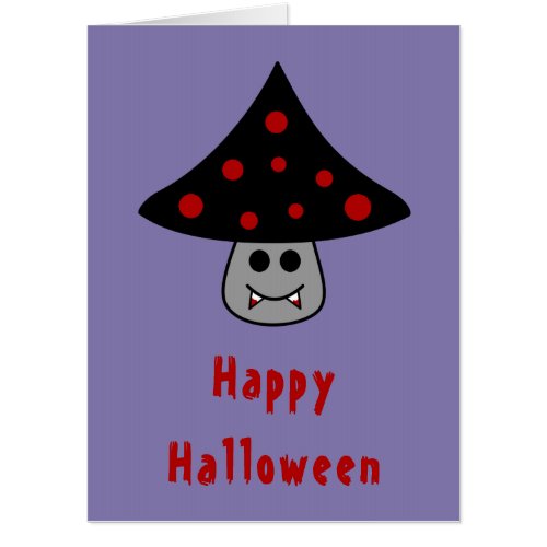 Mushroom Vampire Big Halloween Card