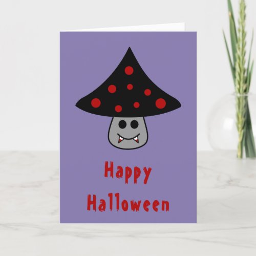 Mushroom Vampire Halloween Card