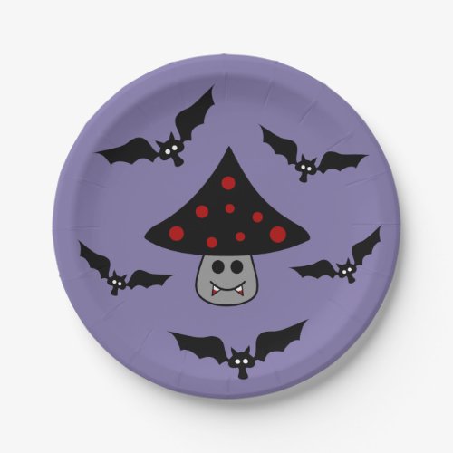 Mushroom Vampire Paper Plates