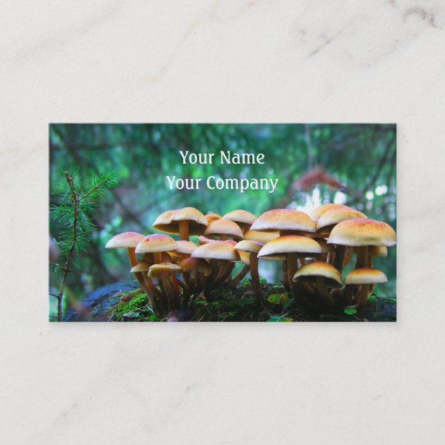 mushroom village business card template (Front)
