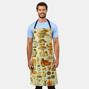 Mushroom Vintage Toadstool Antique Art Apron