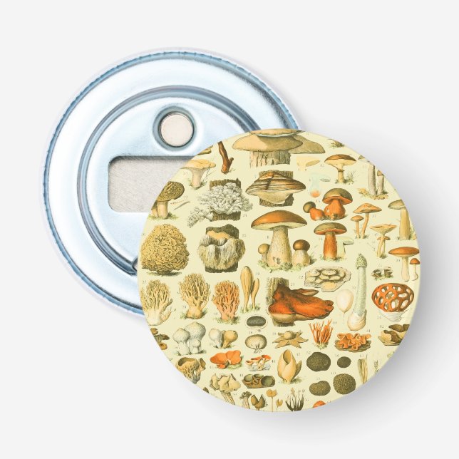 Mushroom Vintage Toadstool Antique Art Bottle Opener (Front)