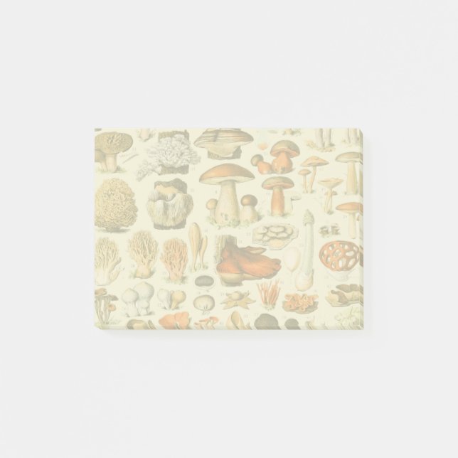 Mushroom Vintage Toadstool Antique Art Post-it Notes (Front)