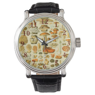 Mushroom Vintage Toadstool Antique Art Watch