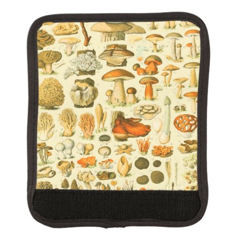 Mushroom Vintage Toadstool Antique Illustration Luggage Handle Wrap